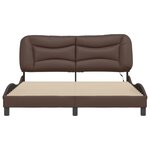vidaXL Cadre de lit avec LED sans matelas marron 160x200 cm
