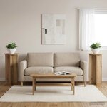 vidaXL Support de Plante 2 pc Chêne artisanal 40 x 40 x 80 cm