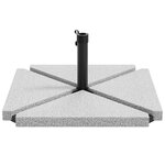 vidaXL Ensemble de bases de parasols de jardin 5 Pièces granit et acier
