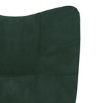 vidaXL Chaise de relaxation Vert foncé Velours