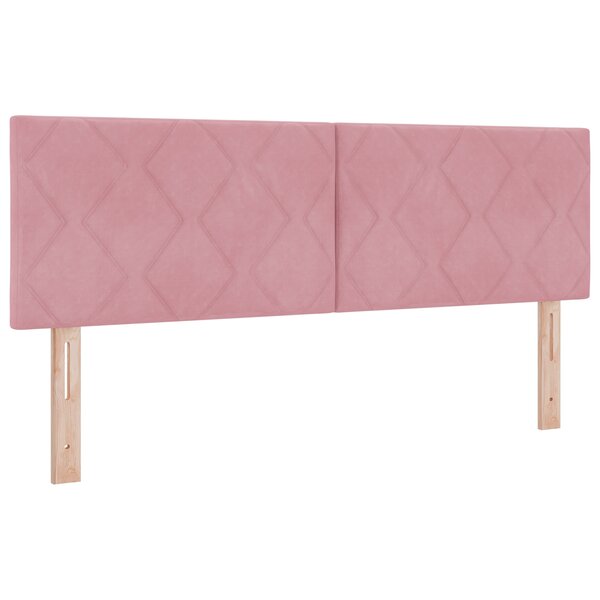 vidaXL Tête de lit Design Blocs de Diamant Rose 160 cm Velours