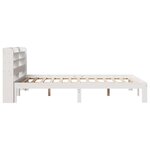 vidaXL Cadre de lit avec tête de lit sans matelas blanc 160x200 cm