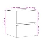 vidaXL Armoire d'évier Chêne sonoma 41x38 5x45 cm Bois d’ingénierie