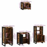 vidaXL Ensemble de mobilier de salle de bain 4 Pièces Bois Recyclé Solide