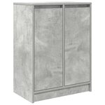 vidaXL Buffet gris béton 57x34x76 cm bois d'ingénierie