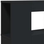 vidaXL Tête de lit à LED noir 180x18 5x103 5 cm bois d'ingénierie