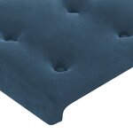 vidaXL Tête de lit à LED Bleu foncé 83x16x118/128 cm Velours
