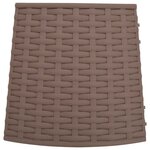 vidaXL Jupe de sapin de Noël marron Ø65x23 cm plastique