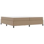 vidaXL Cadre de lit avec matelas Cappuccino 200 x 200 cm tissu