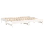 vidaXL Lit coulissant Blanc 2x(80x200) cm Bois de pin massif