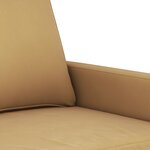 vidaXL Canapé à 2 places Marron 120 cm Velours