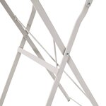 vidaXL Table de bistrot pliante beige Ø50 x 71 cm en acier recouvert de poudre