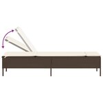 vidaXL Chaises longues avec coussins lot de 2 marron résine tressée