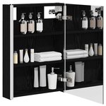 vidaXL Armoire Miroir de Salle de Bain Chêne noir 43 x 11 5 x 60 5 cm