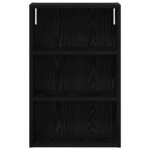 vidaXL Armoire murale de salle de bain Chêne Noir 40 x 16 x 62 5 cm