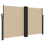 vidaXL Auvent latéral rétractable beige 140x600 cm