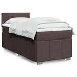 vidaXL Sommier à lattes de lit avec matelas Marron foncé 90x200 cm