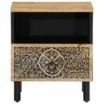 vidaXL Table de chevet 40x33x46 cm Bois de manguier solide