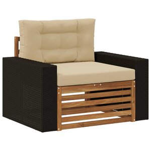 vidaXL Sofa de milieu extérieur Bois d'Acacia Massif Naturel