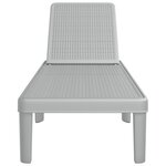 vidaXL Chaise longue réglable en hauteur à 4 positions polypropylène