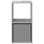 vidaXL Table de chevet avec tiroir 2 Pièces Gris béton 35 x 32 x 68 5 cm
