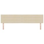 vidaXL Tête de lit avec tête de lit Crème 200 cm tissu