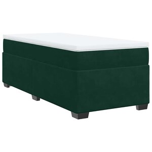 vidaXL Sommier à lattes de lit avec matelas Vert foncé 90x190 cm