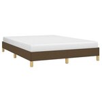 vidaXL Cadre de lit sans matelas marron foncé 160x200 cm tissu