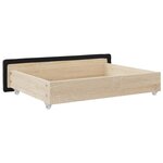 vidaXL Tiroirs de lit 2 Pièces noir bois d'ingénierie et velours