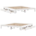 vidaXL Cadre de lit sans matelas blanc 180x200 cm bois massif de pin