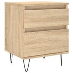 vidaXL Tables de chevet 2 Pièces chêne sonoma 40x35x50 cm bois ingénierie