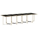 vidaXL Ensemble à manger de jardin et coussins 17 Pièces beige