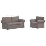 vidaXL Canapé 2 Pièces Taupe 175 x 82 x 80 cm tissu