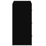 vidaXL Buffet Noir 80x33x70 cm Bois d'ingénierie