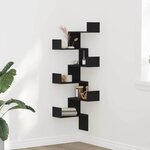 vidaXL Étagère d'angle Chêne noir 45 x 45 x 147 cm Bois d'ingénierie