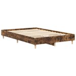 vidaXL Cadre de lit sans matelas chêne fumé 120x190 cm bois ingénierie
