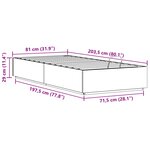 vidaXL Cadre de lit ottoman avec stockage Blanc 80 x 200 cm Pin massif