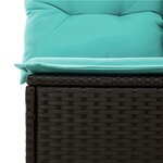 vidaXL Canapé de jardin avec coussins 4 places noir résine tressée
