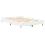 vidaXL Cadre de lit sans matelas blanc 120x190 cm bois d'ingénierie