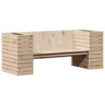 vidaXL Banc avec jardinières 167 5x60x65 cm bois massif de pin
