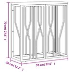 vidaXL Table console doré acier inoxydable et bois massif récupération