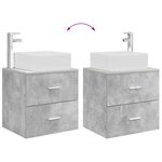 vidaXL Vanité de lavabo mural Gris béton 49 5 x 41 x 63 cm