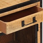 vidaXL Table de chevet 43x30x51 cm Bois de manguier massif brut