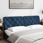 vidaXL Coussin de tête de lit bleu 180 cm tissu