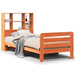 vidaXL Cadre de lit sans matelas cire marron 90x190 cm bois pin massif