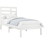 vidaXL Cadre de lit sans matelas blanc bois massif 90x200 cm