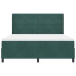 vidaXL Lit à Ressorts avec Matelas LED Vert foncé 180 x 200 cm Velours