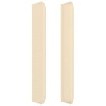 vidaXL Tête de lit avec oreilles Crème 163x16x118/128 cm Tissu