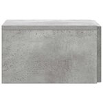 vidaXL Cabinet de chevet mural Gris béton 33 x 34 5 x 20 cm