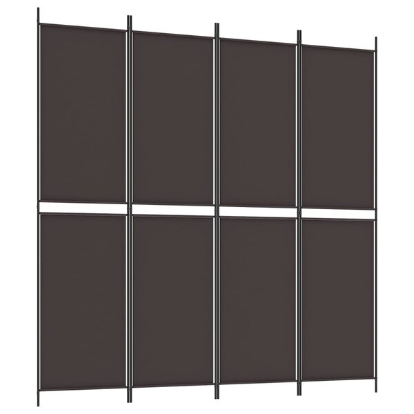vidaXL Cloison de séparation 4 panneaux Marron 200x200 cm Tissu